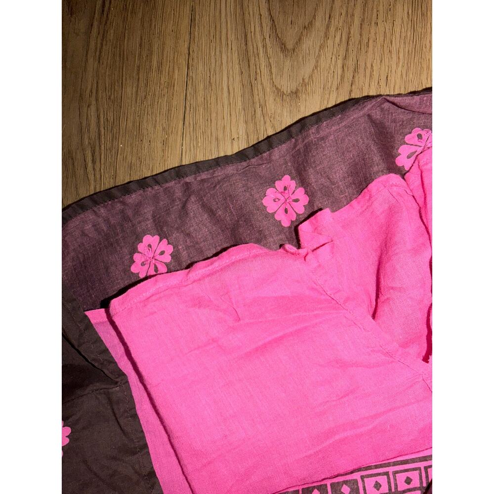 Bill Blass Vintage Pink Brown Floral Midi Skirt Size 10 Sequin Embellishments - Picture 4 of 7
